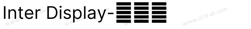 Inter Display字体转换